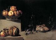 Still-Life with Fruit and Glassware HAMEN, Juan van der